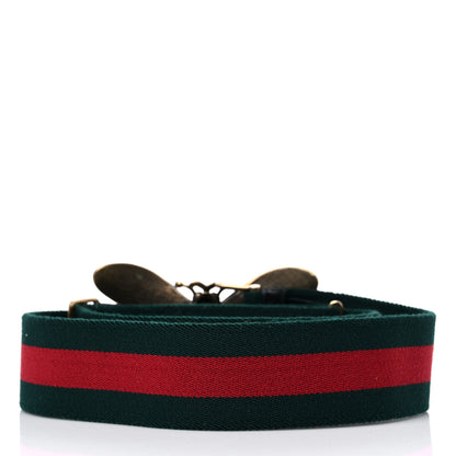 Gucci Web Queen Margaret Bee Belt 90 36 Red Green 2 of 4