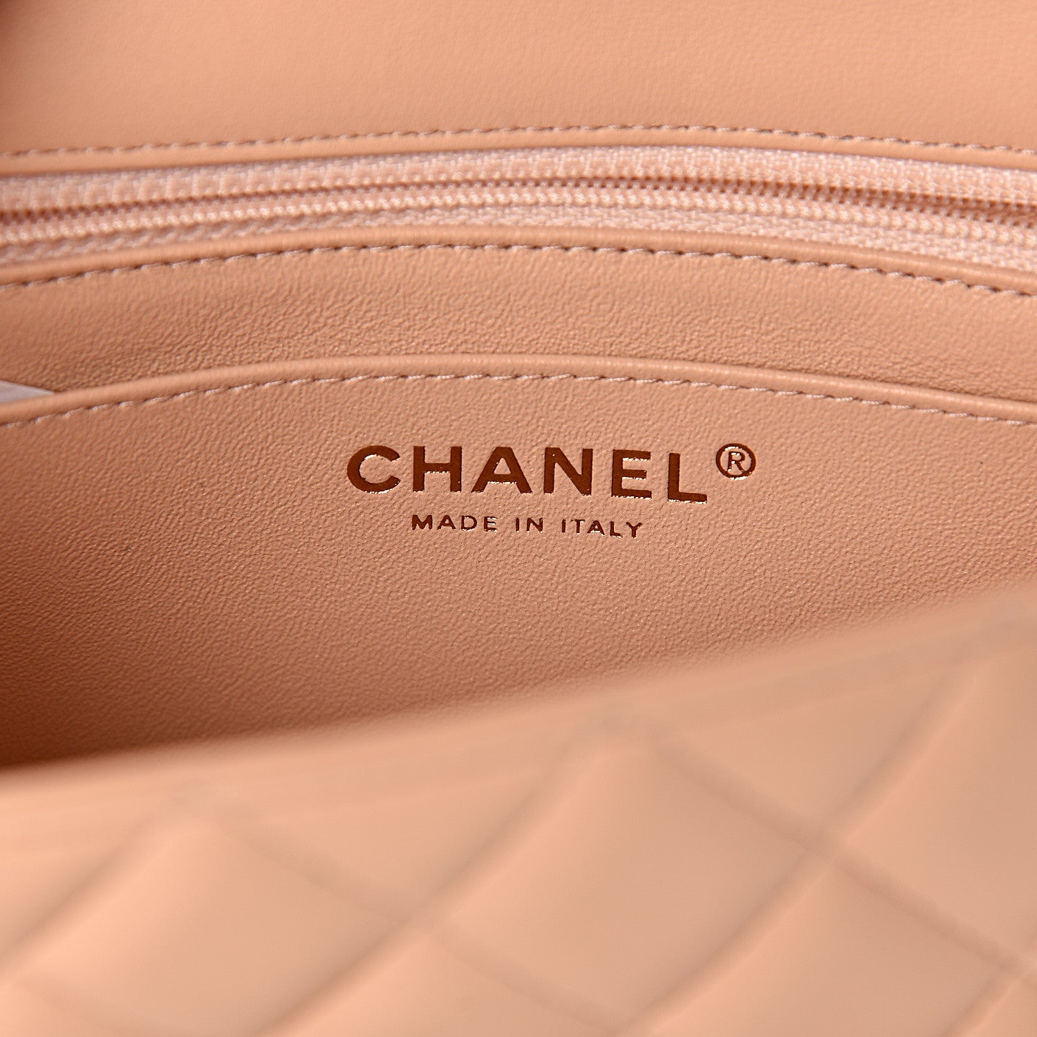 Chanel Lambskin Quilted Mini Rectangular Flap Beige 6 of 11