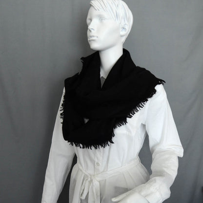 Louis Vuitton Silk Wool Monogram Shawl Black 2 of 4