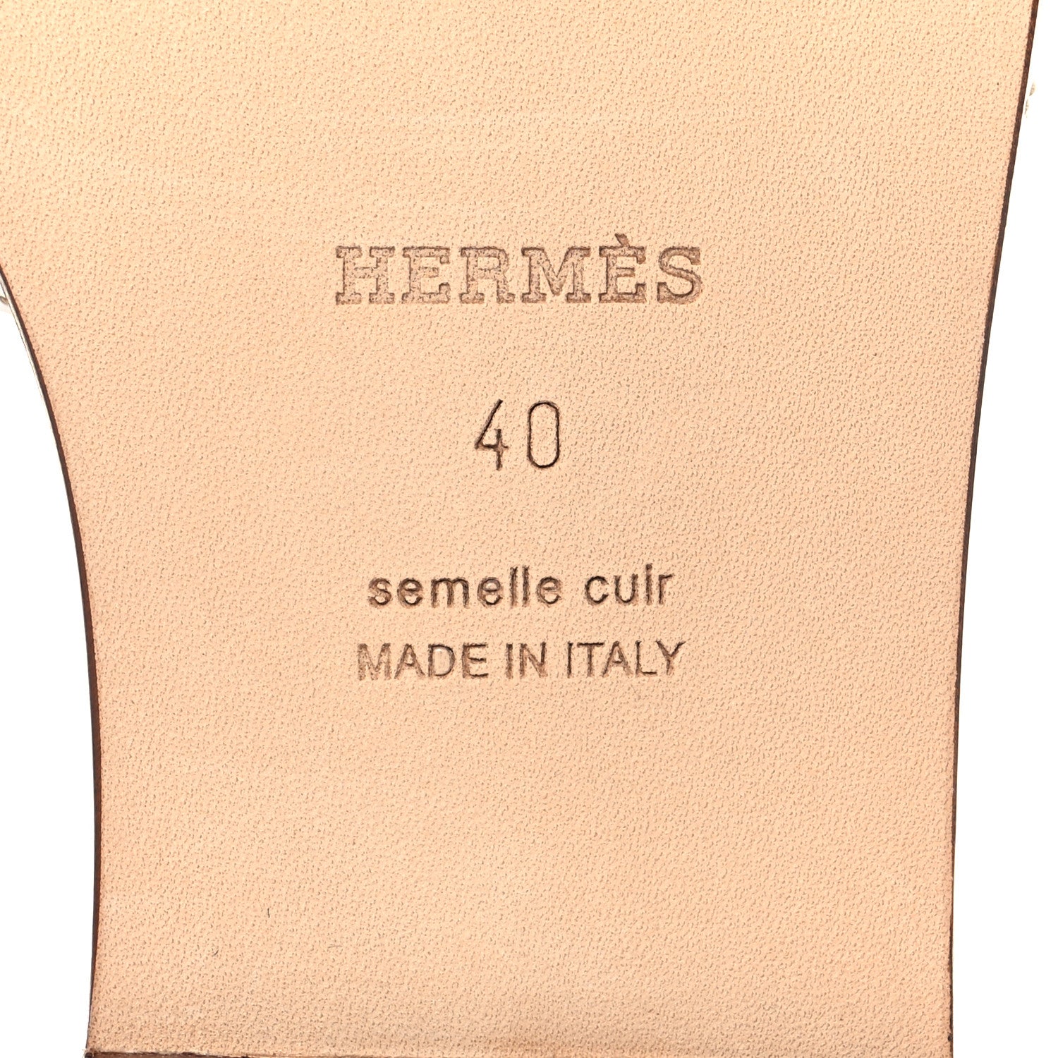 Hermes Calfskin Stitched Oran Sandals 40 White 8 of 10