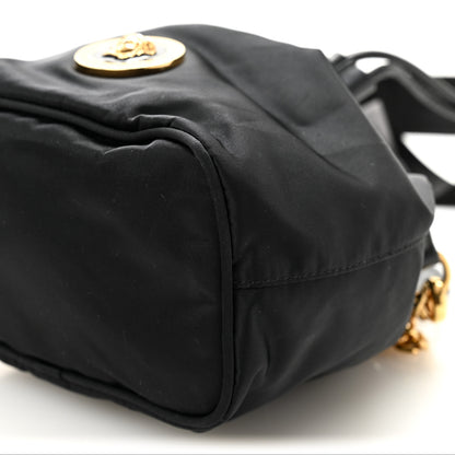 Versace Nylon Medusa Drawstring Bucket Bag Black 17 of 17