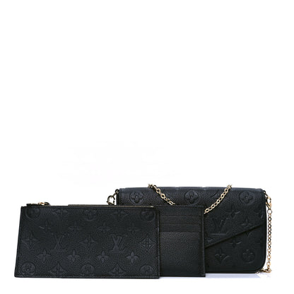 Louis Vuitton Empreinte Pochette Felicie Chain Wallet Black 2 of 5