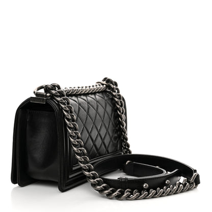 Chanel Lambskin Quilted Small Boy Flap Black 3 of 13