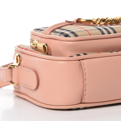 Burberry Smooth Calfskin 1983 Knight Check Link Camera Bag Peach 8 of 9
