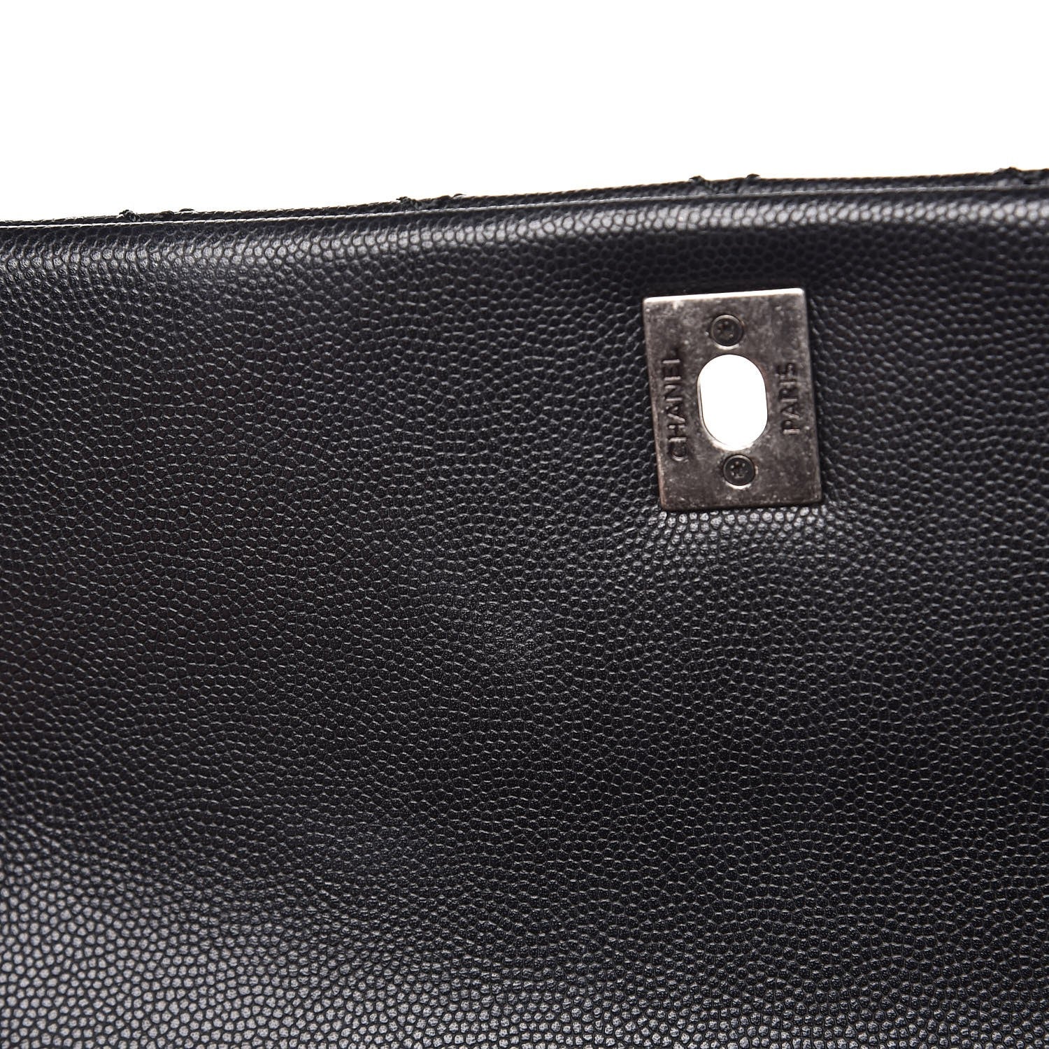 Chanel Caviar Lizard Quilted Medium Coco Handle Flap Black 9 of 9