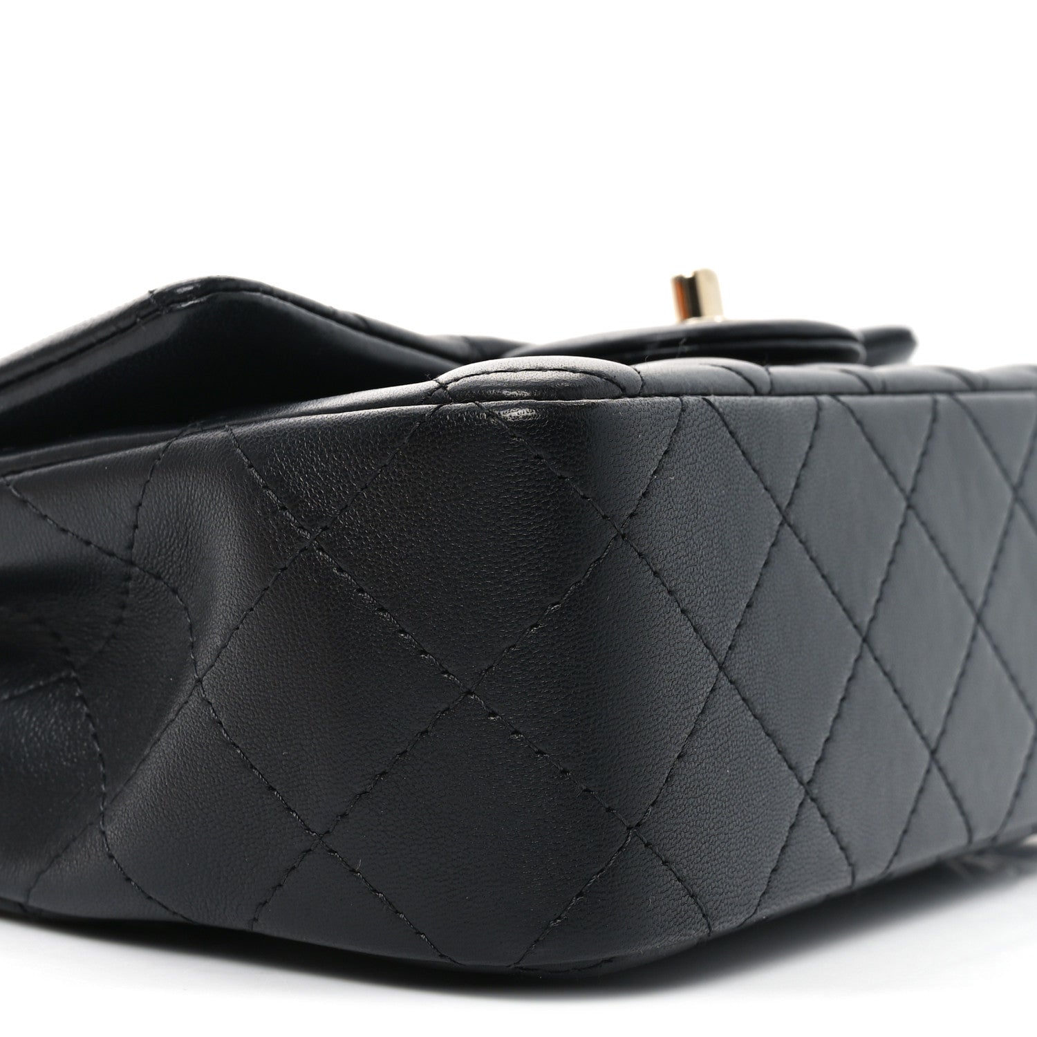 Chanel Lambskin Quilted Mini Rectangular Flap Black 9 of 11