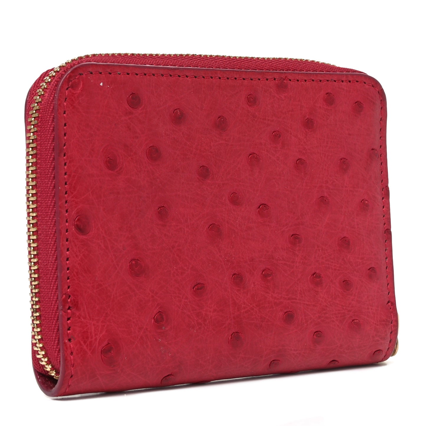 Ostrich Zippy Coin Purse Magenta
