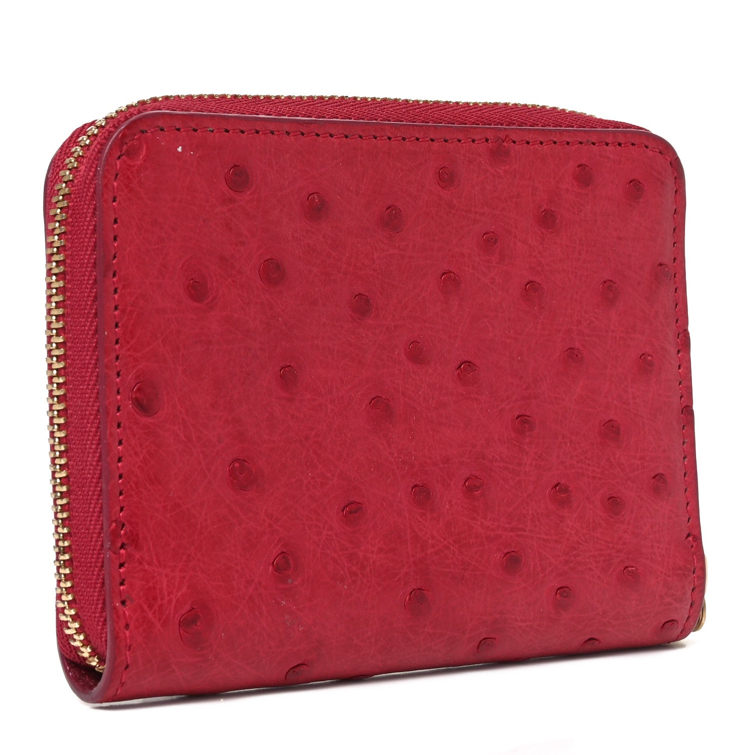 Louis Vuitton Ostrich Zippy Coin Purse Magenta 3 of 6