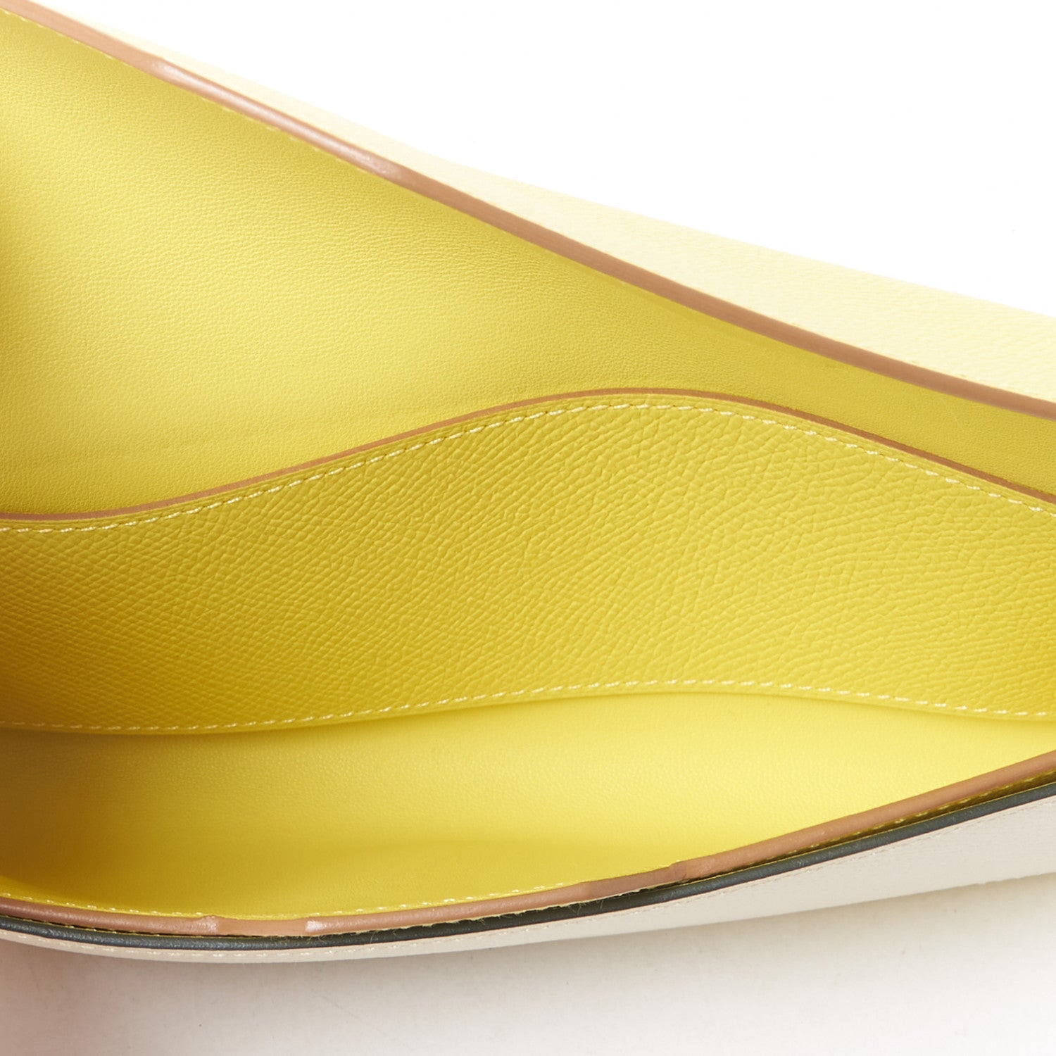 Hermes Epsom Passant Long Wallet Craie Lime 7 of 9