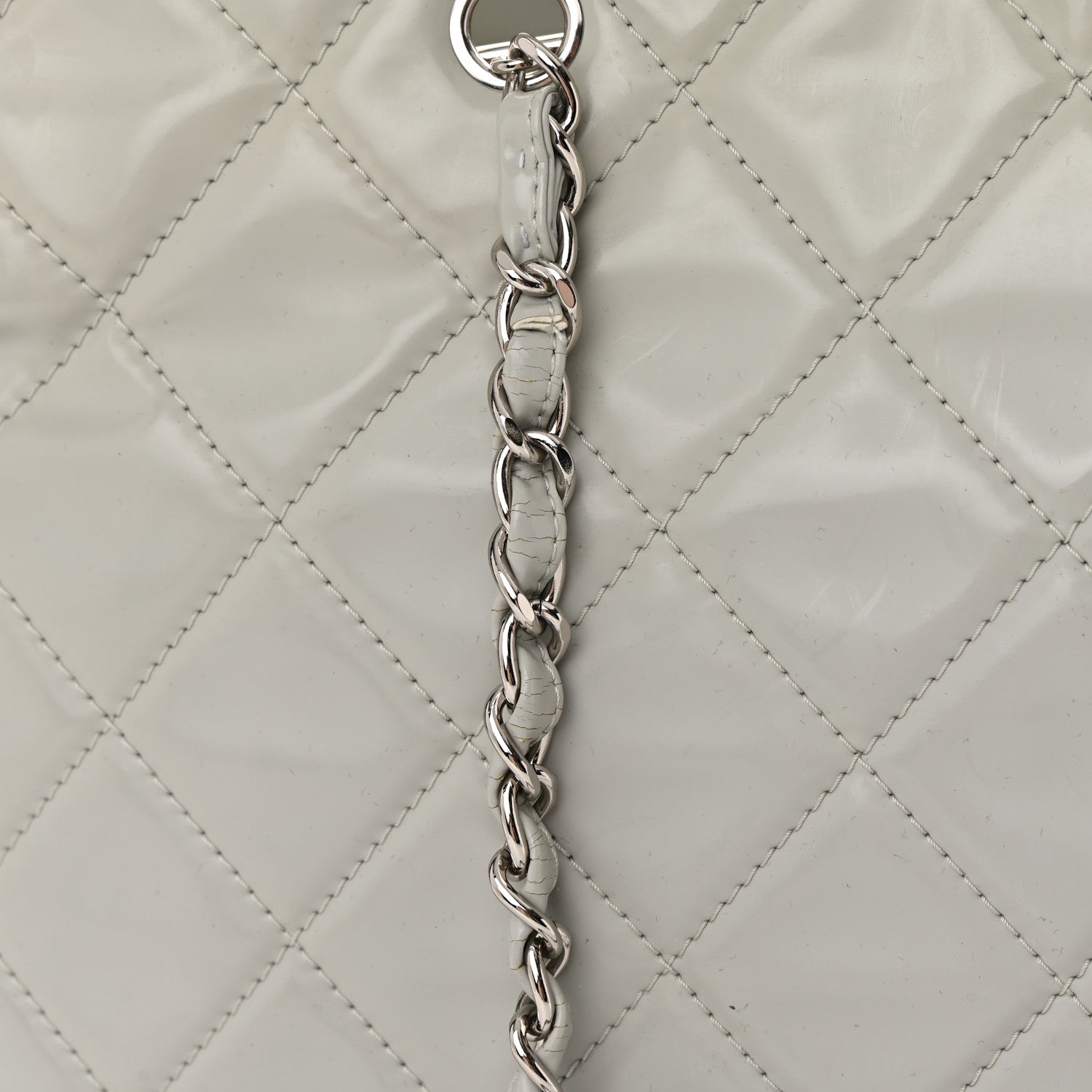 Chanel Vinyl Quilted Large In The Business Tote Light Grey 16 of 20