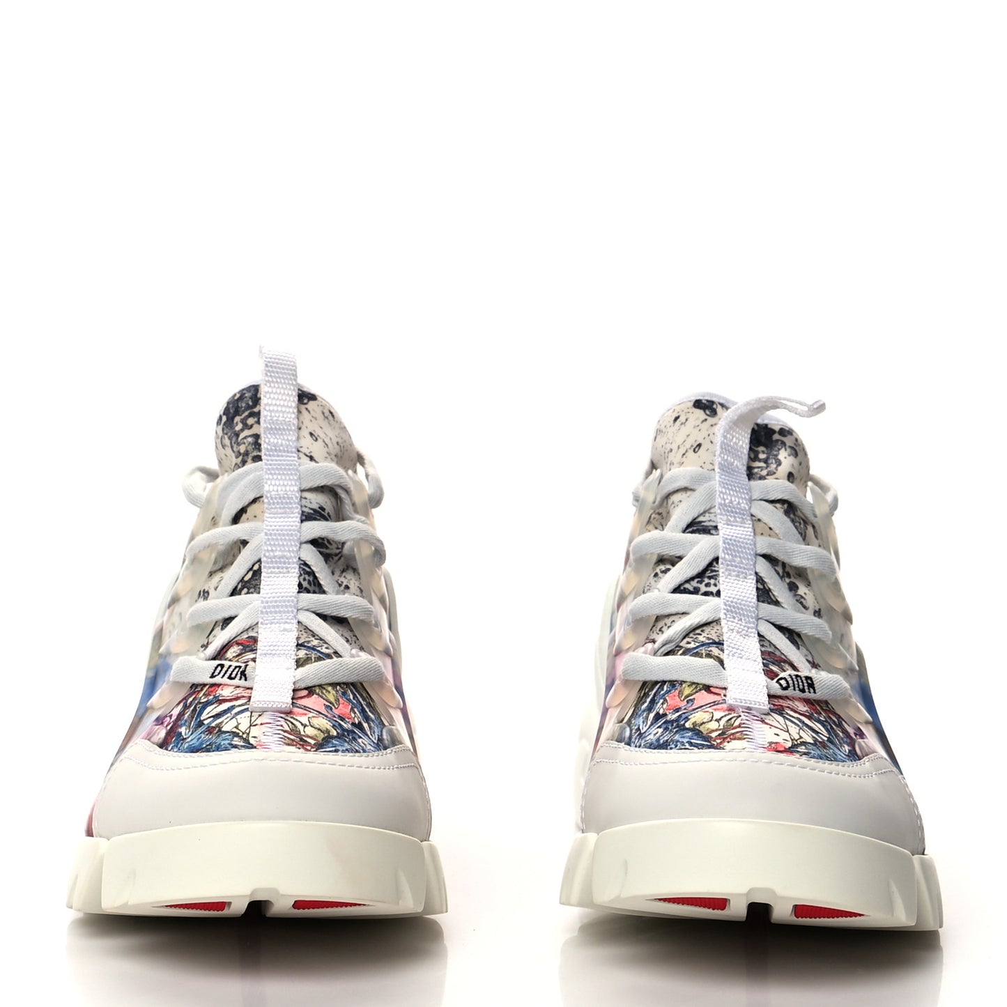 Neoprene Rubber Champetre Print Womens D-Connect Sneakers 37 White Multicolor