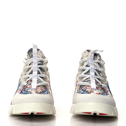Christian Dior Neoprene Rubber Champetre Print Womens D-Connect Sneakers 37 White Multicolor 2 of 9