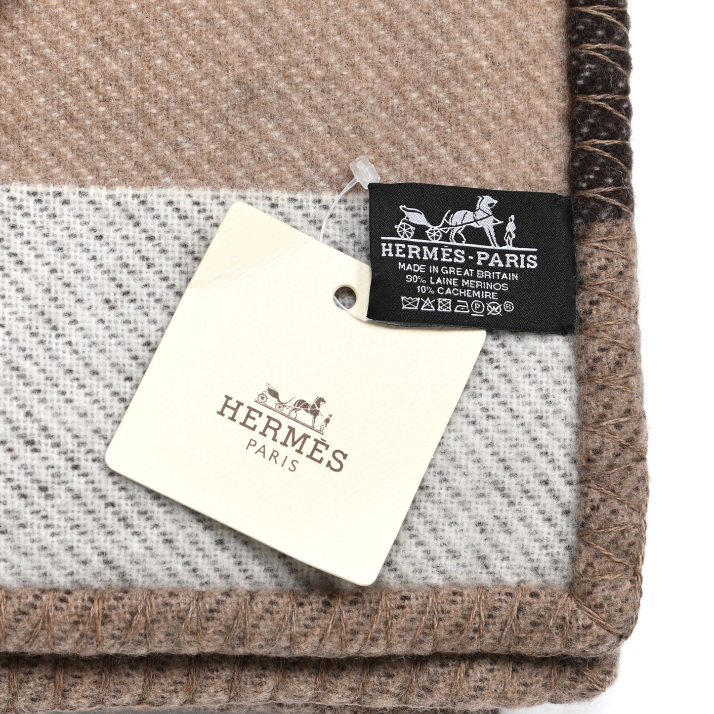 Wool Cashmere Brandebourgs Blanket Ecorce