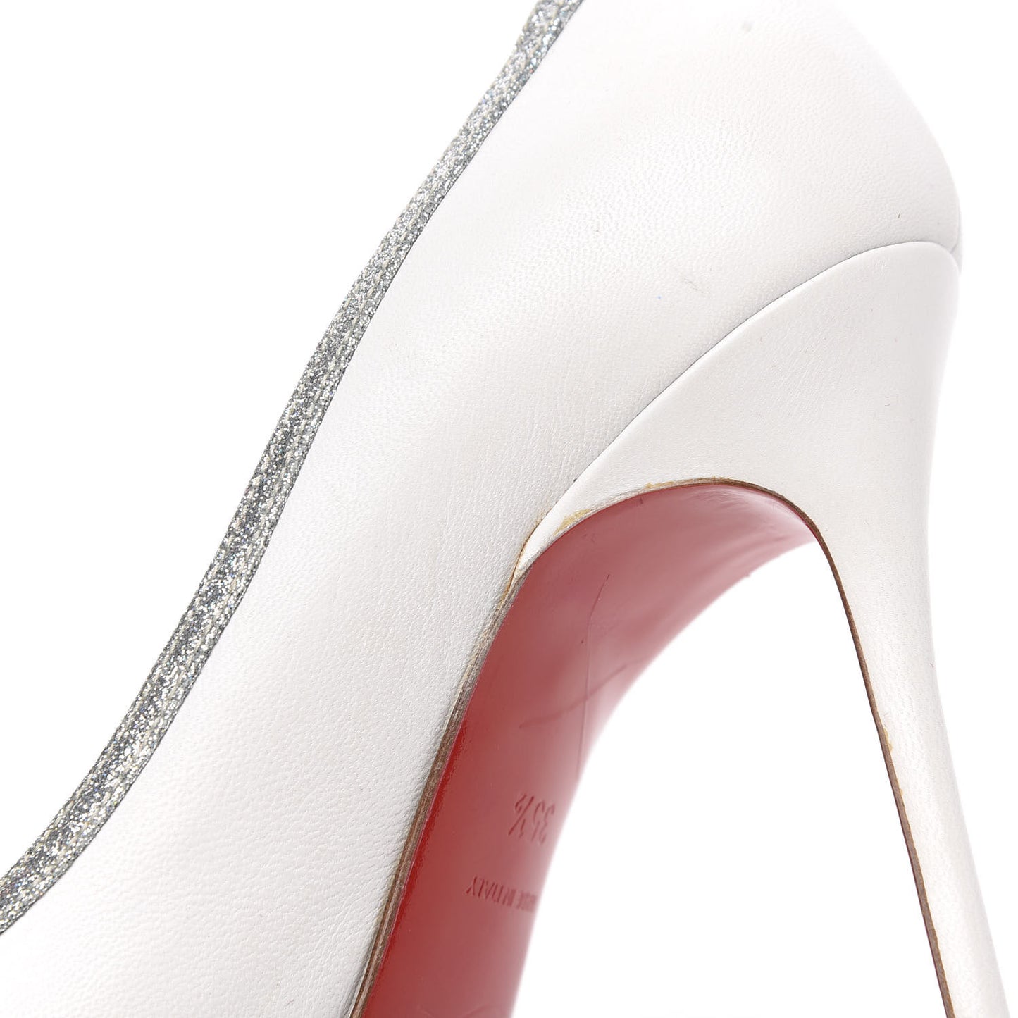 Kid Mini Glitter Princess 100 Pumps 35.5 White Silver