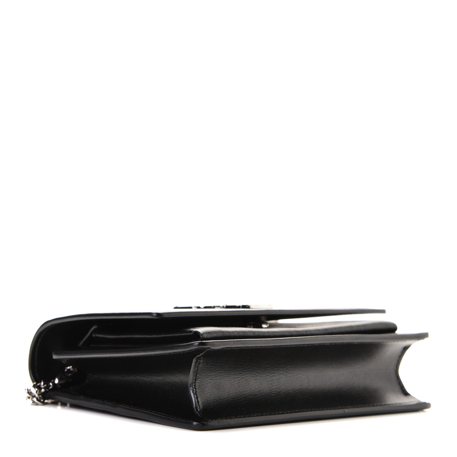 Saint Laurent Calfskin Monogram Sunset Chain Wallet Black 4 of 8