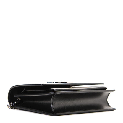 Saint Laurent Calfskin Monogram Sunset Chain Wallet Black 4 of 8