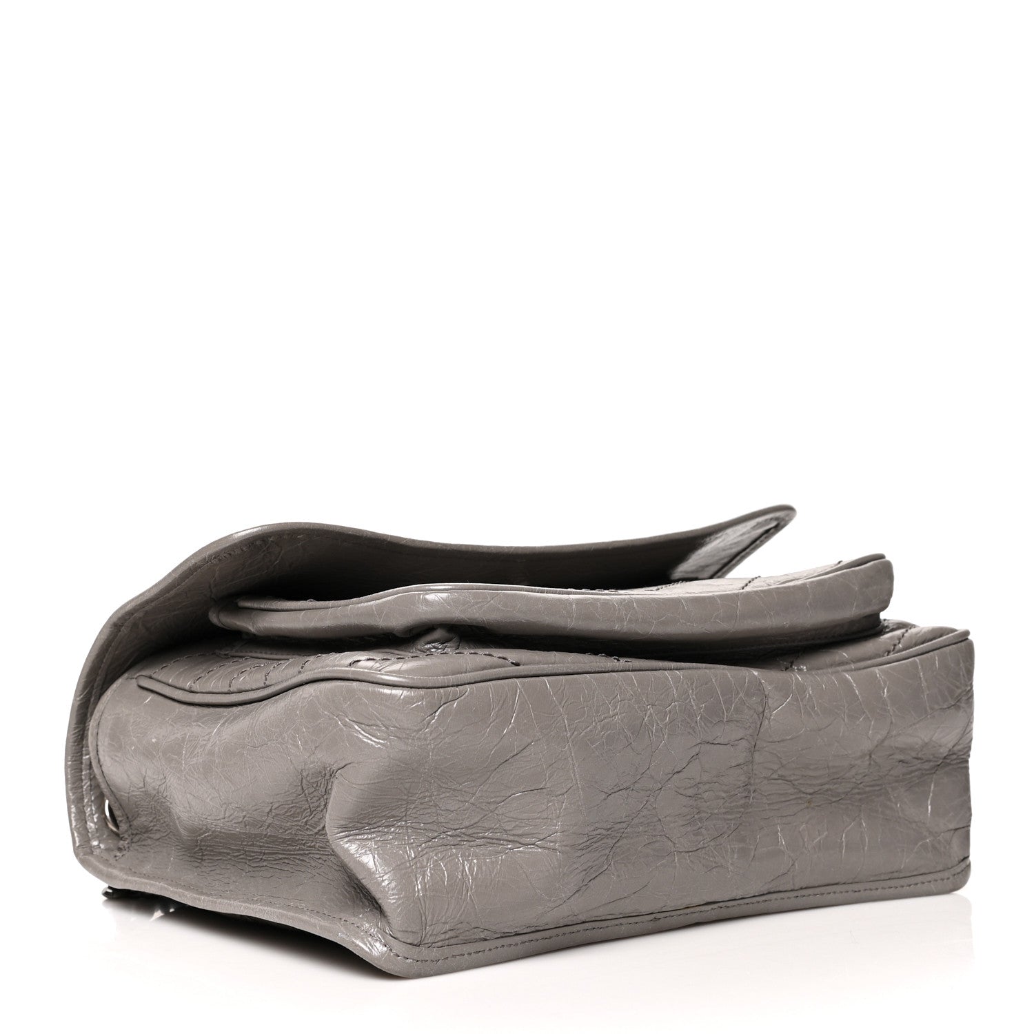 Saint Laurent Crinkled Calfskin Matelasse Monogram Medium Niki Chain Satchel Fog 4 of 10