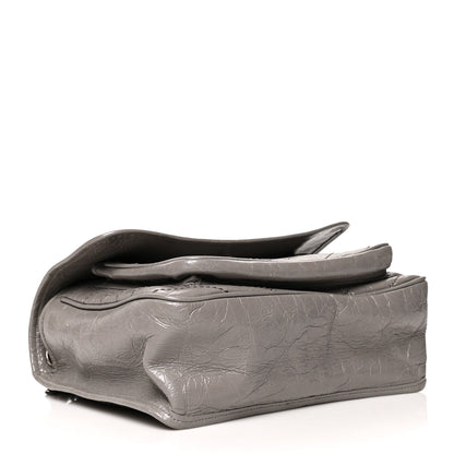 Saint Laurent Crinkled Calfskin Matelasse Monogram Medium Niki Chain Satchel Fog 4 of 10