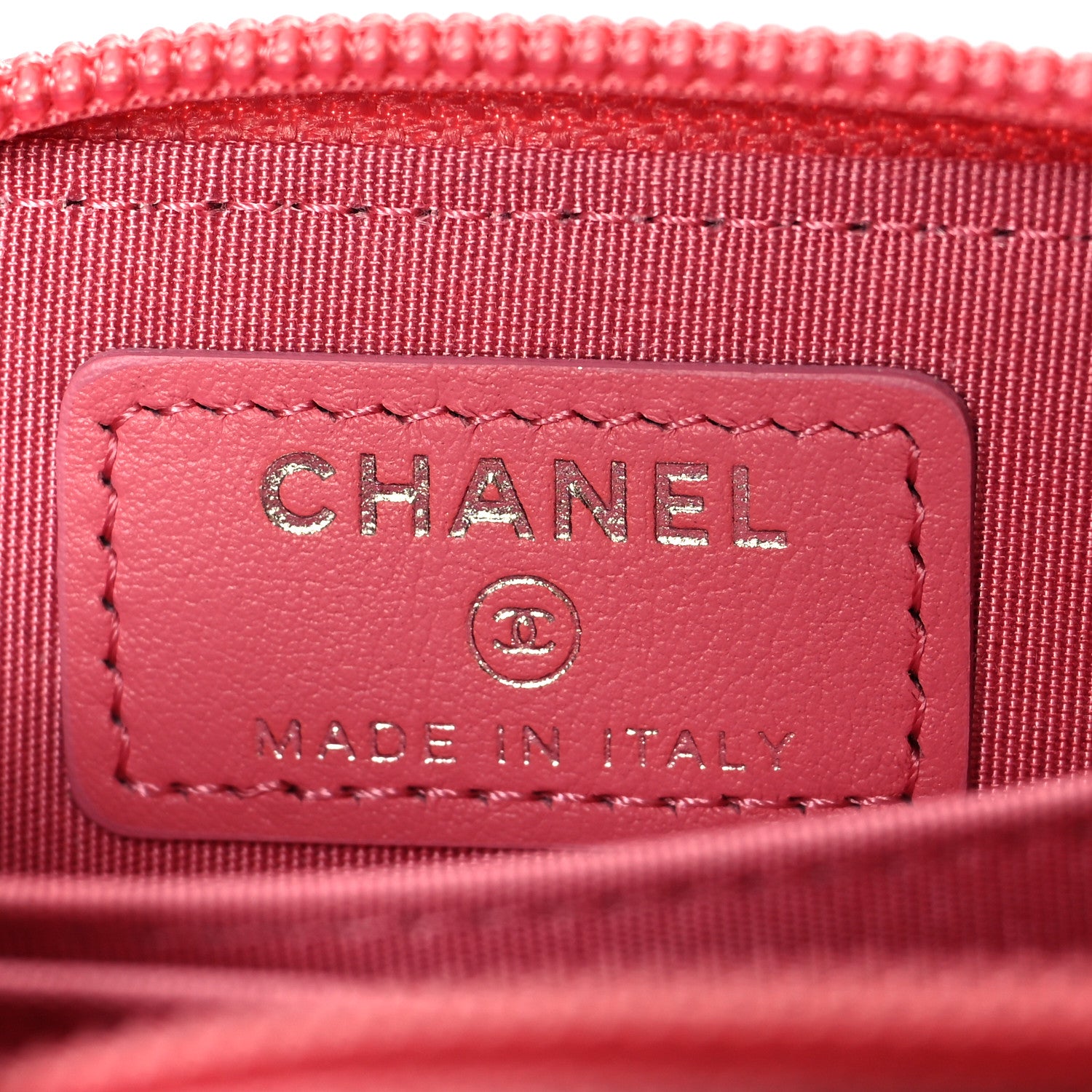 Chanel Calfskin Chevron Quilted Zip Around Boy Coin Purse Wallet Pink 6 of 9