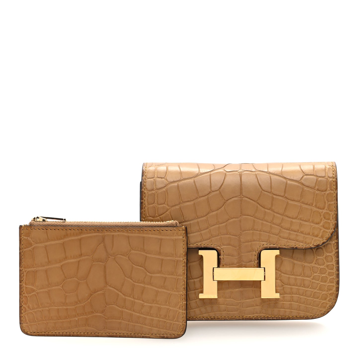Matte Alligator Constance Slim Wallet Kraft