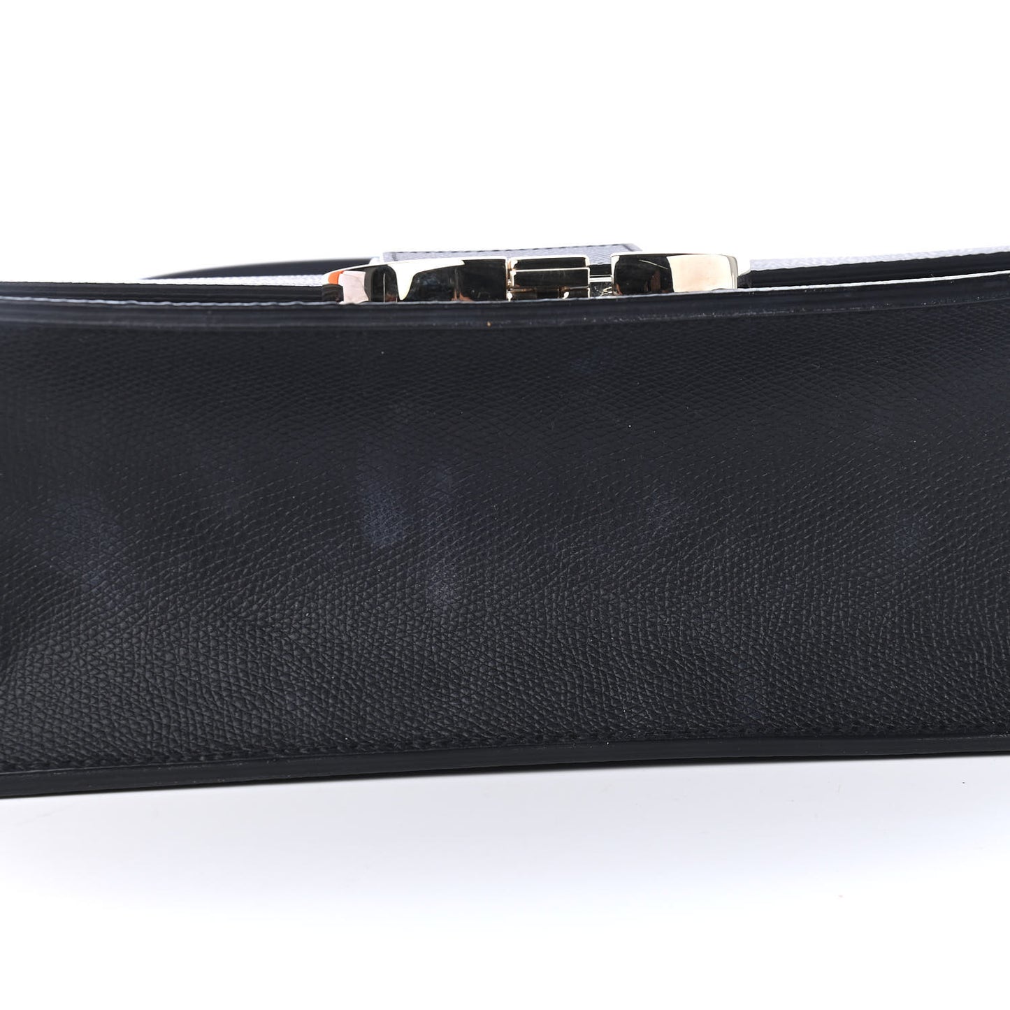 Grained Calfskin Embossed 30 Montaigne Chain Flap Bag Black
