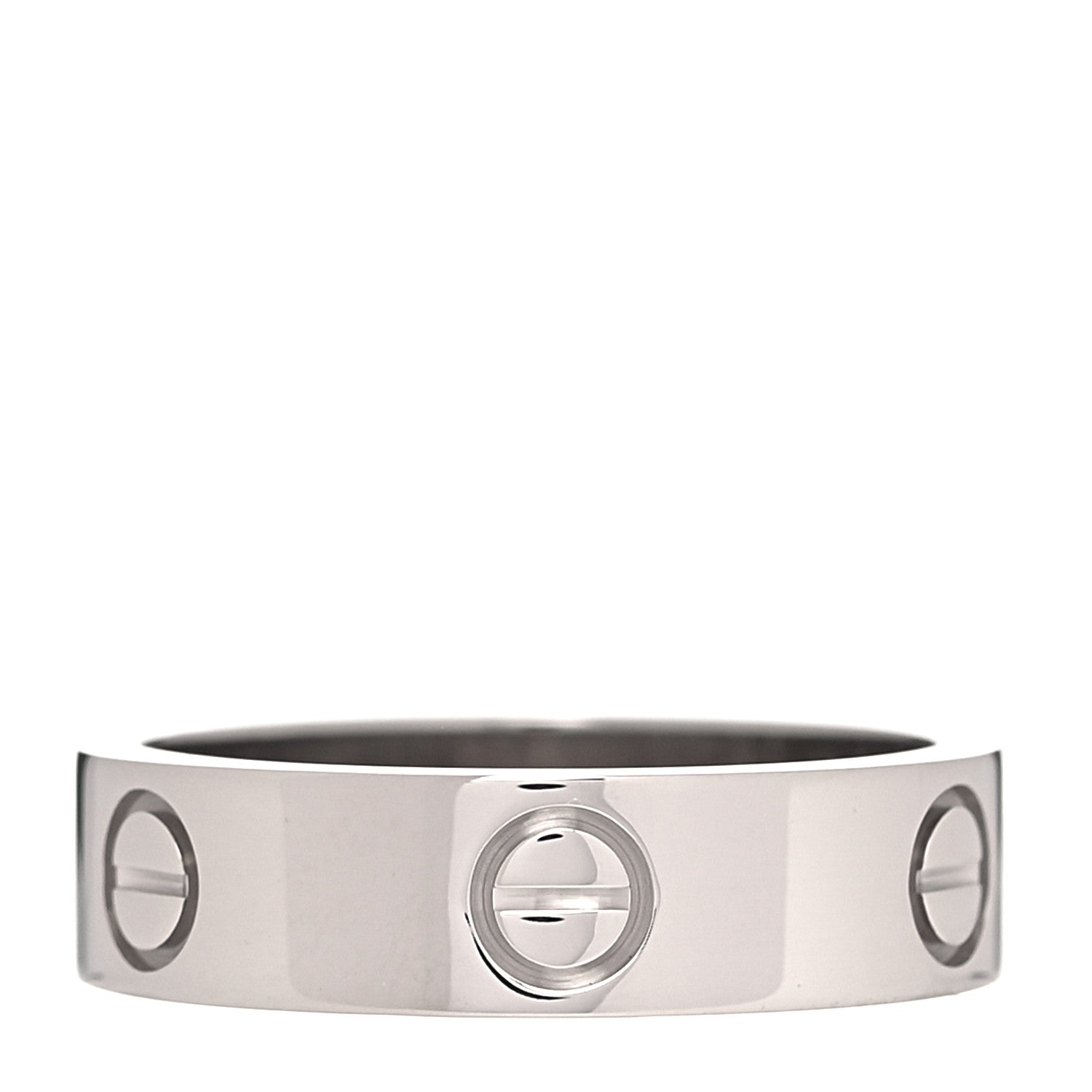 Cartier 18K White Gold 5.5mm LOVE Ring 55 7.25 2 of 8