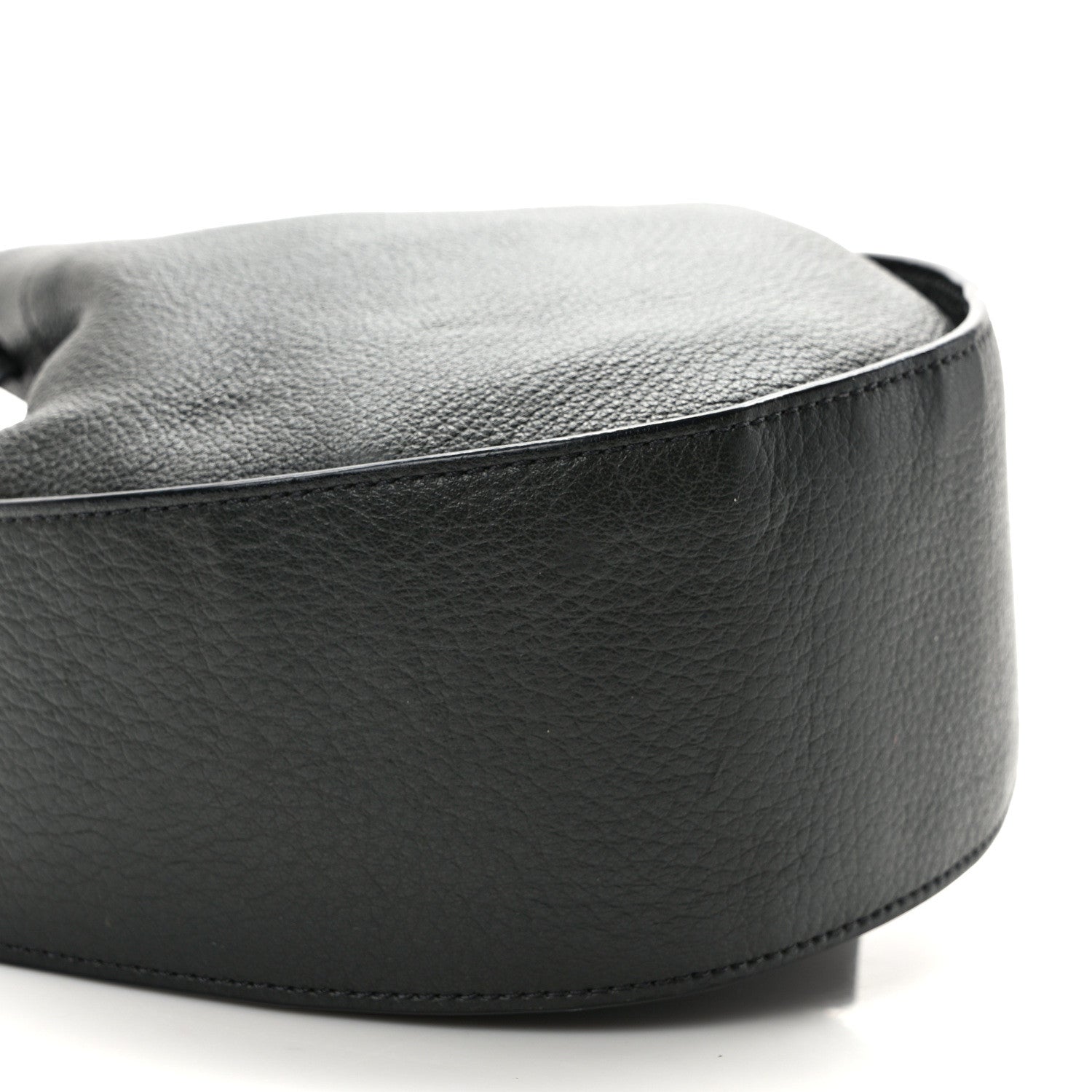 The Row Grained Calfskin Drawstring Pouch Black 8 of 9