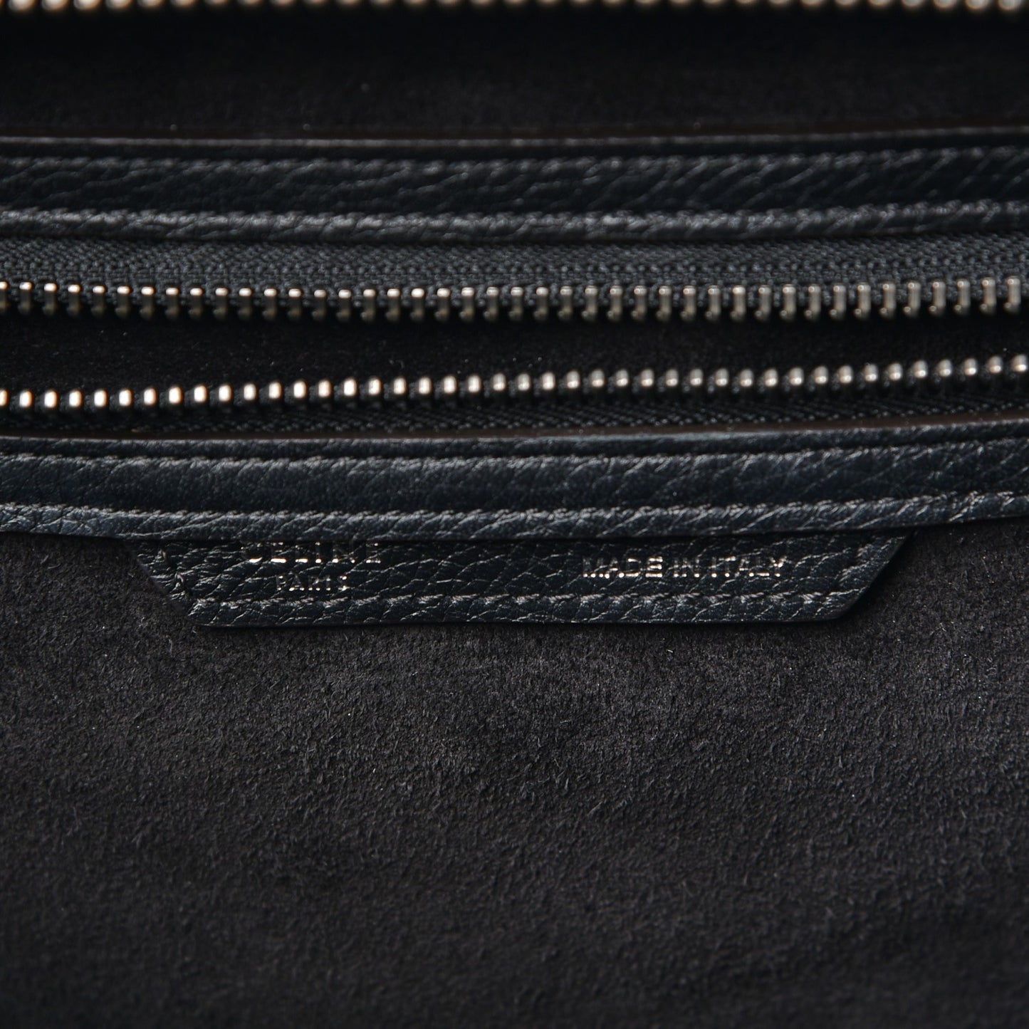Drummed Calfskin Mini Luggage Black