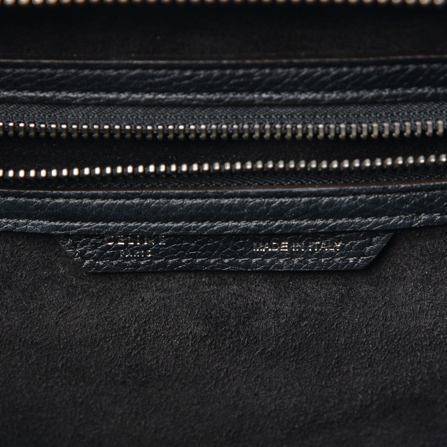 Celine Drummed Calfskin Mini Luggage Black 7 of 8