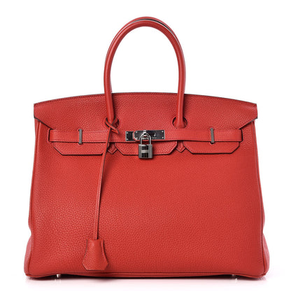 Hermes Togo Birkin 35 Rouge Casaque 1 of 29