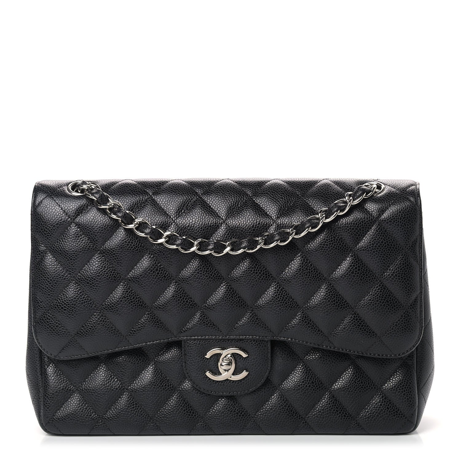 Chanel Caviar Quilted Jumbo Double Flap Black 1 of 12