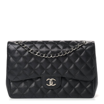 Chanel Caviar Quilted Jumbo Double Flap Black 1 of 12