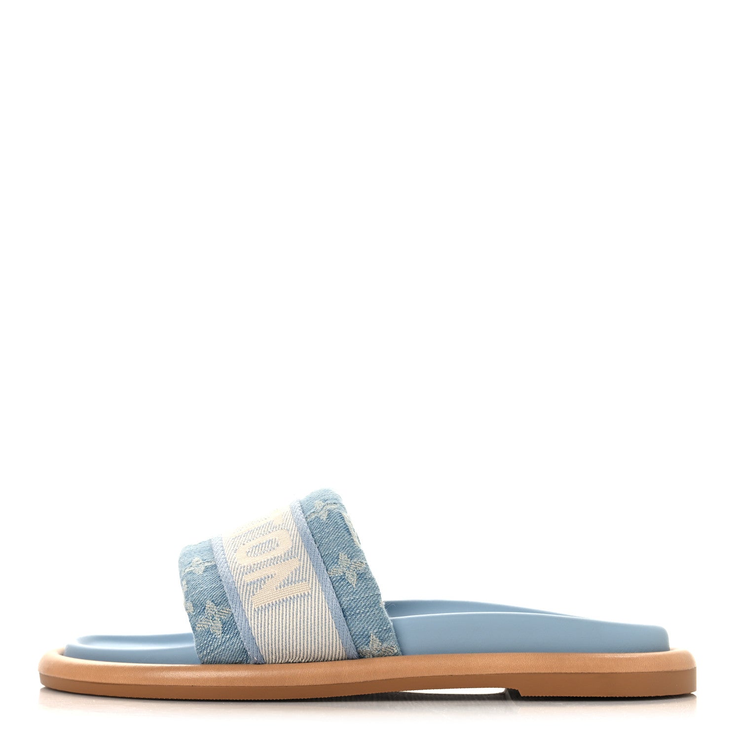 Louis Vuitton Monogram Denim LV Bliss Womens Comfort Mules 39 Turquoise 1 of 10