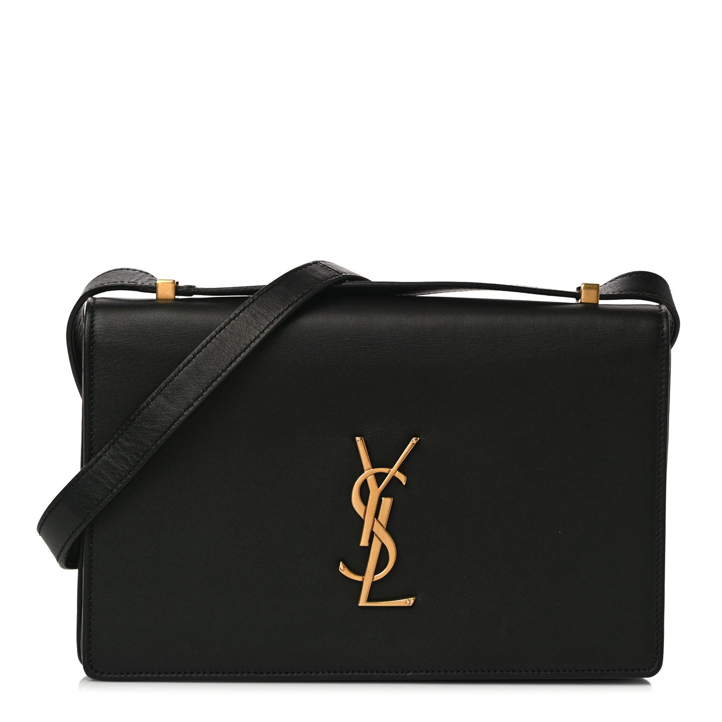 Calfskin Monogram Small Dylan Shoulder Bag Black