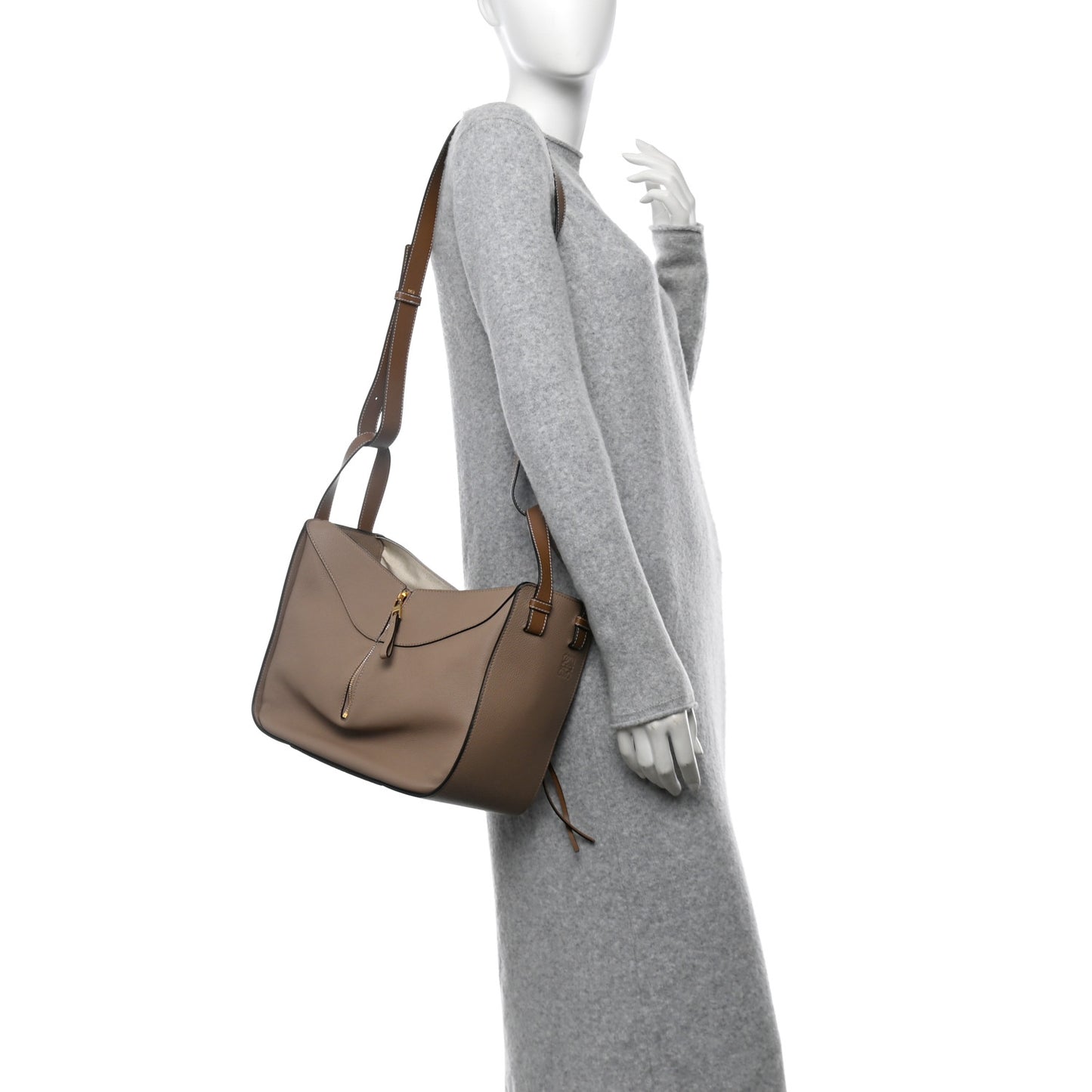 Calfskin Small Hammock Shoulder Bag Sand Mink