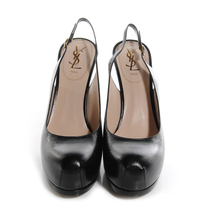 Saint Laurent Vernigolf Tribtoo 80 Slingback Pumps Nero 40.5 2 of 7