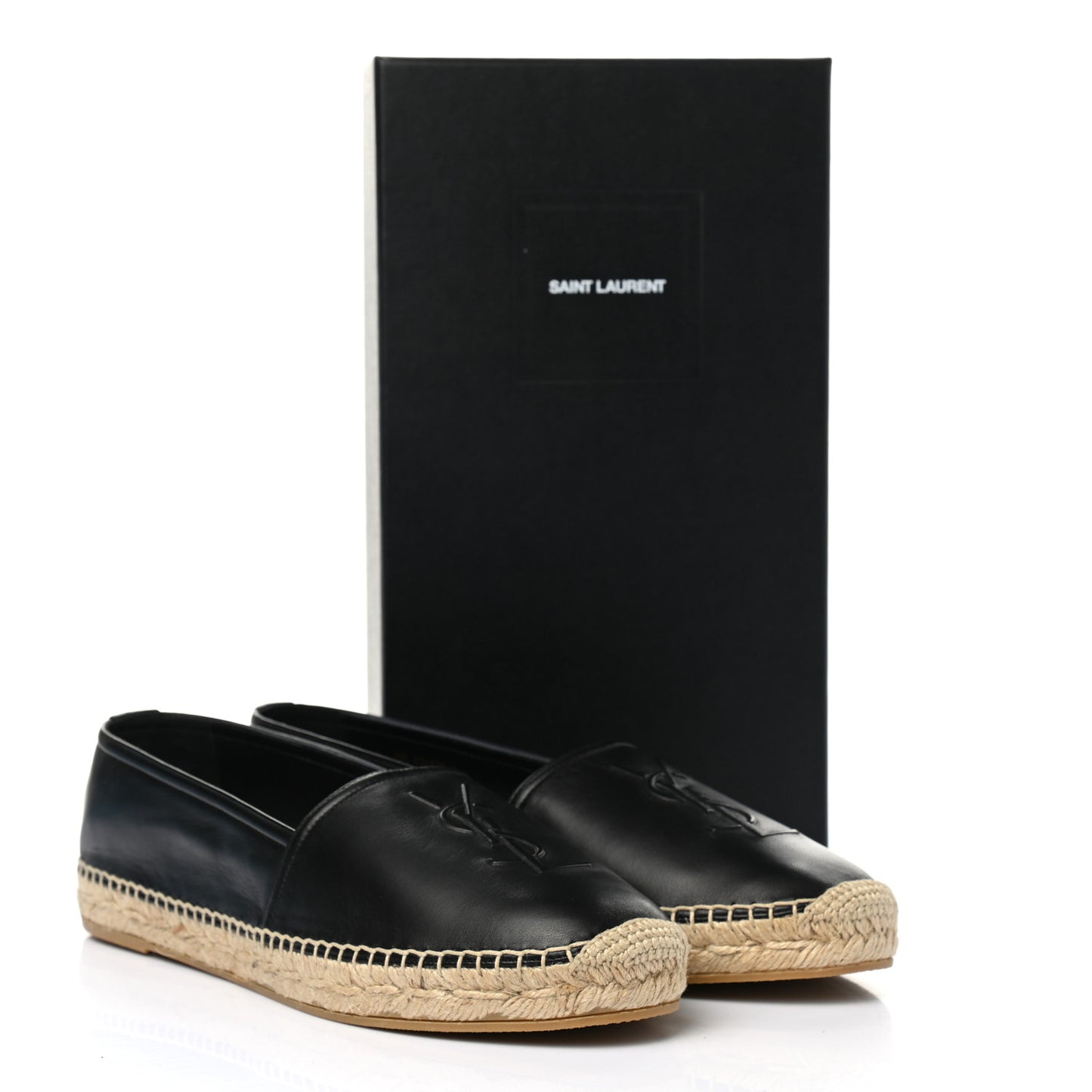 Lambskin Monogram Espadrilles 41 Black