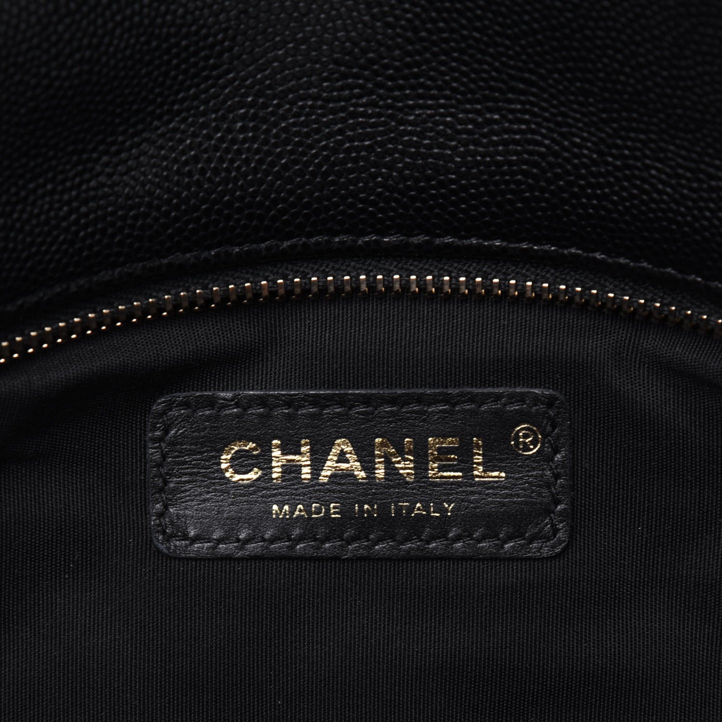 Caviar Quilted Flap Clutch Black