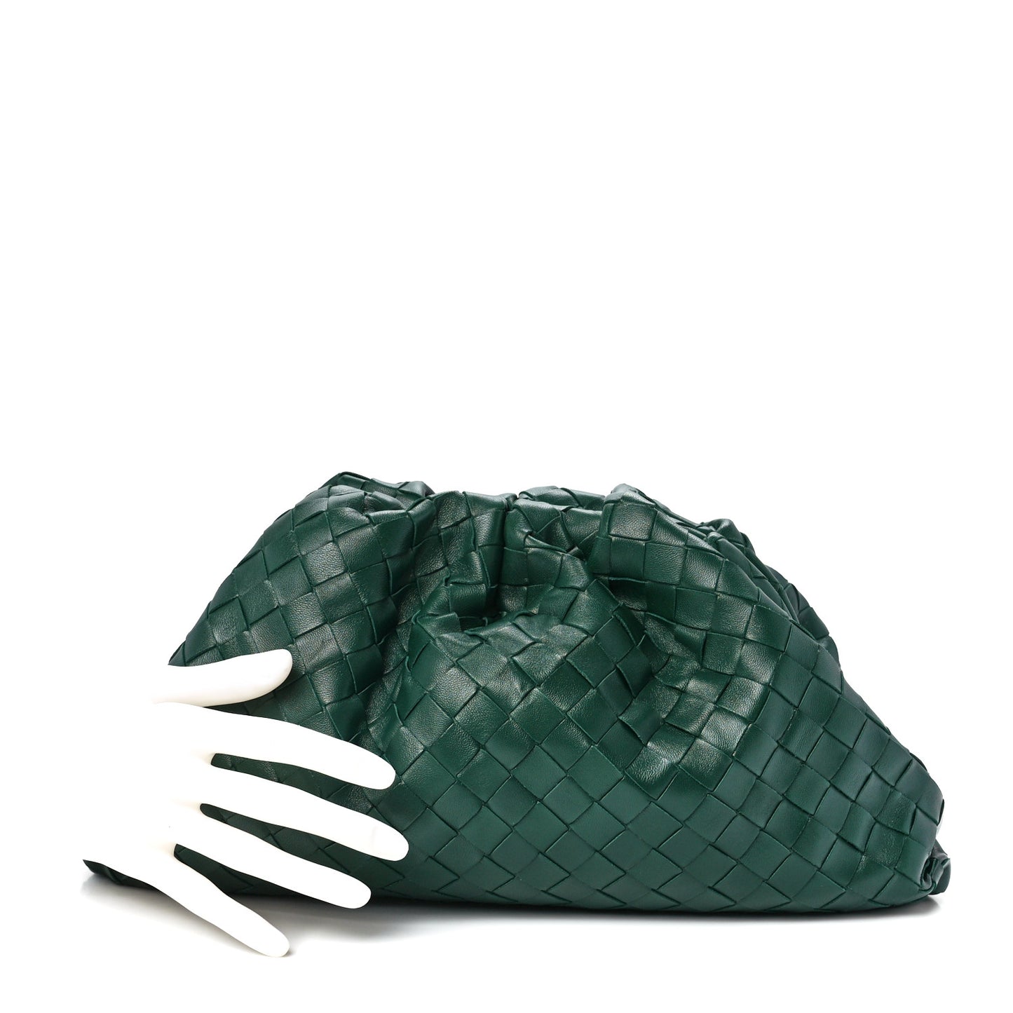 Nappa Maxi Intrecciato The Pouch Oversized Clutch Raintree