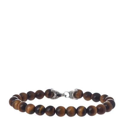 David Yurman Sterling Silver Tiger's Eye 8mm Spiritual Beads Bracelet 1 of 4