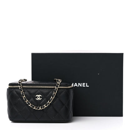 Chanel Caviar Quilted Small Vanity Case With Chain Black 13 of 13