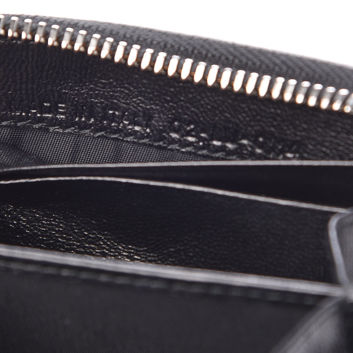 Lambskin Cannage Mini Lady Dior Zip Portemonnaie Black