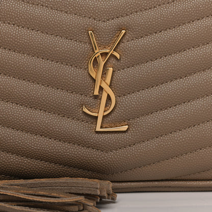 Saint Laurent Grain De Poudre Matelasse Monogram Mini Lou Camera Bag Gold Sand 7 of 12