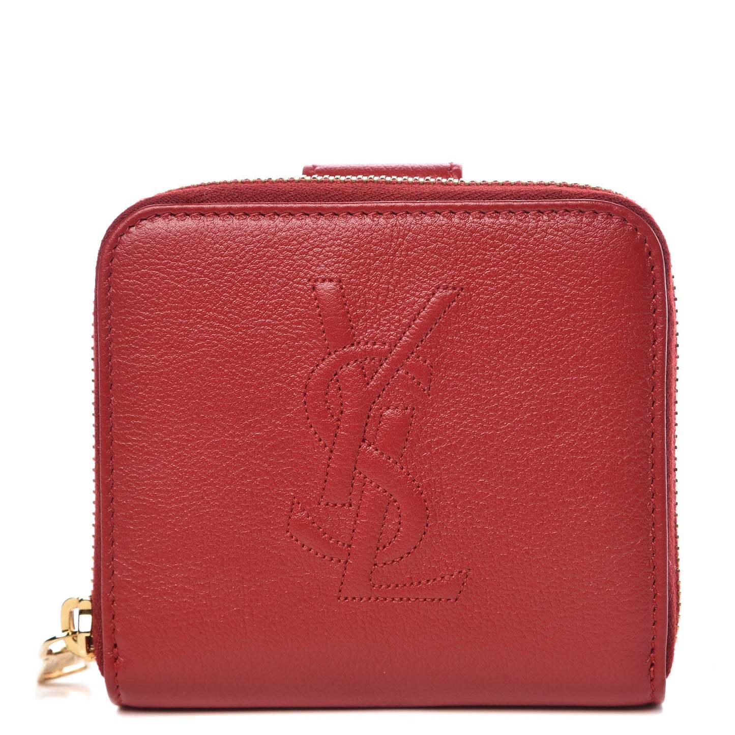 Calfskin Compact Wallet Red