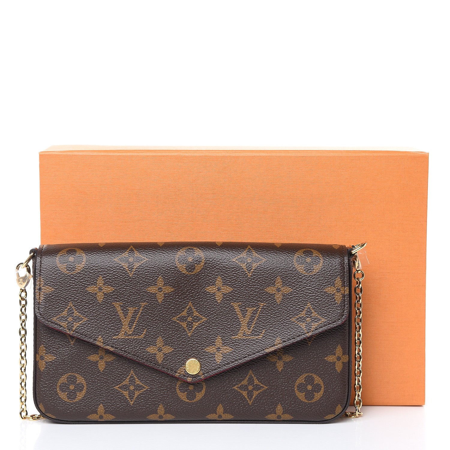 Louis Vuitton Monogram Pochette Felicie Chain Wallet Fuchsia 13 of 13