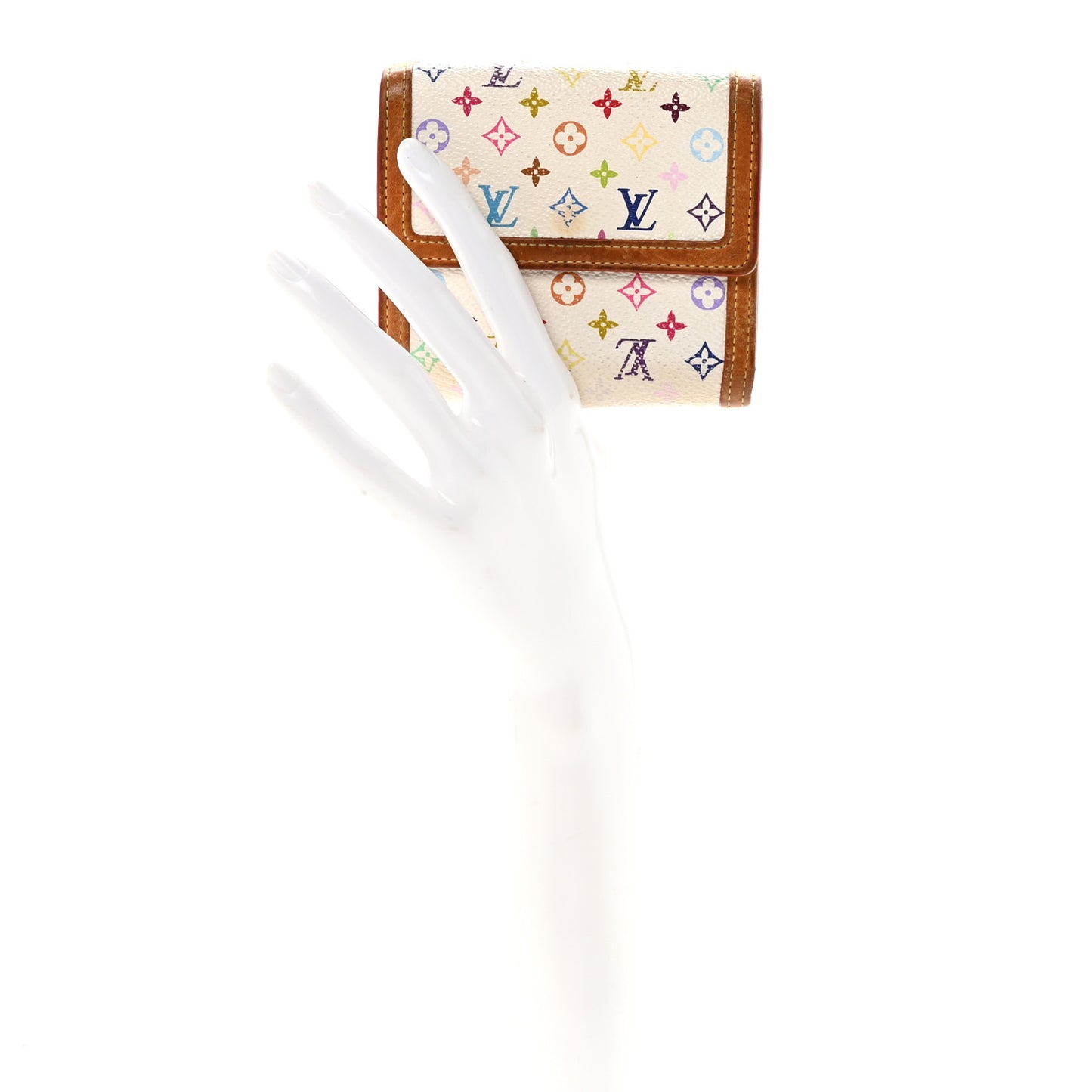 Monogram Multicolor Porte-Monnaie Billets Wallet White