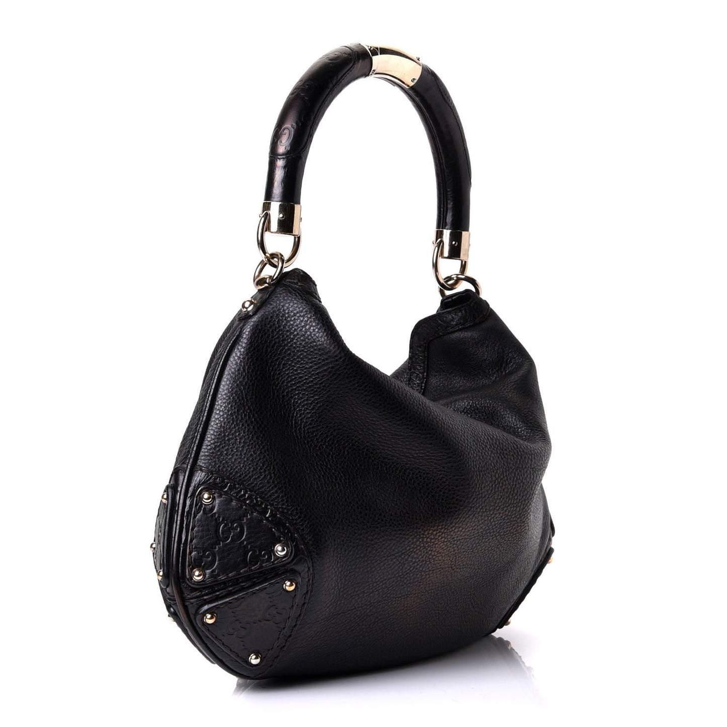 Calfskin Medium Indy Top Handle Hobo Black