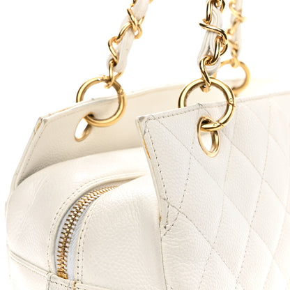 Chanel Caviar Quilted Petit Timeless Tote PTT White 12 of 14
