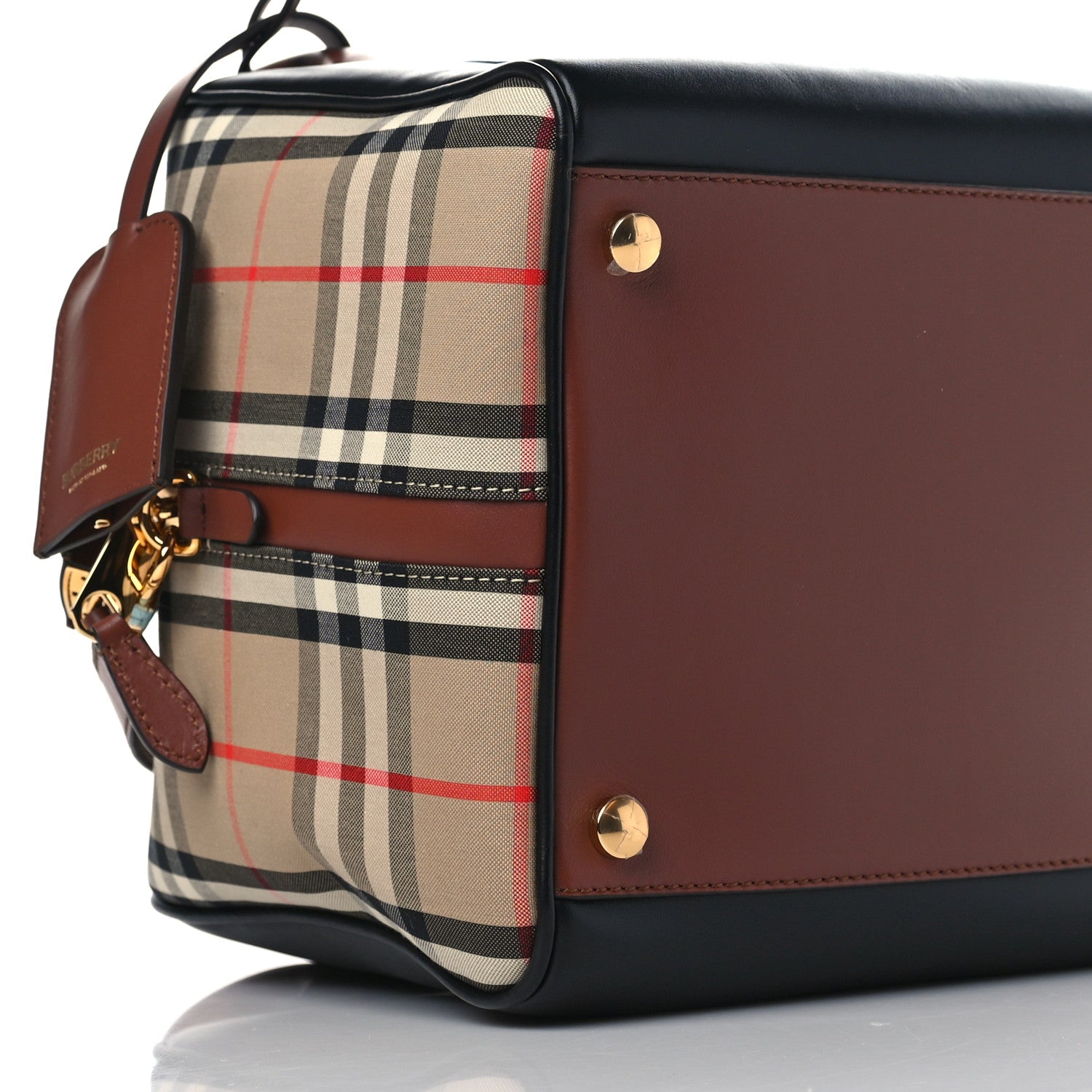 Burberry Smooth Calfskin Small Cube Bowling Bag Black 7 of 8