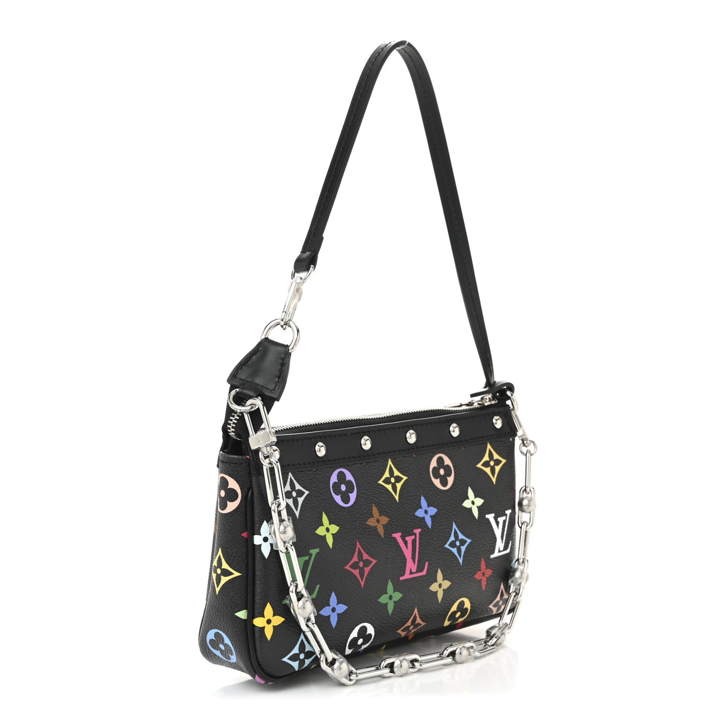 LV X TM Monogram Multicolor Pochette Accessories Black